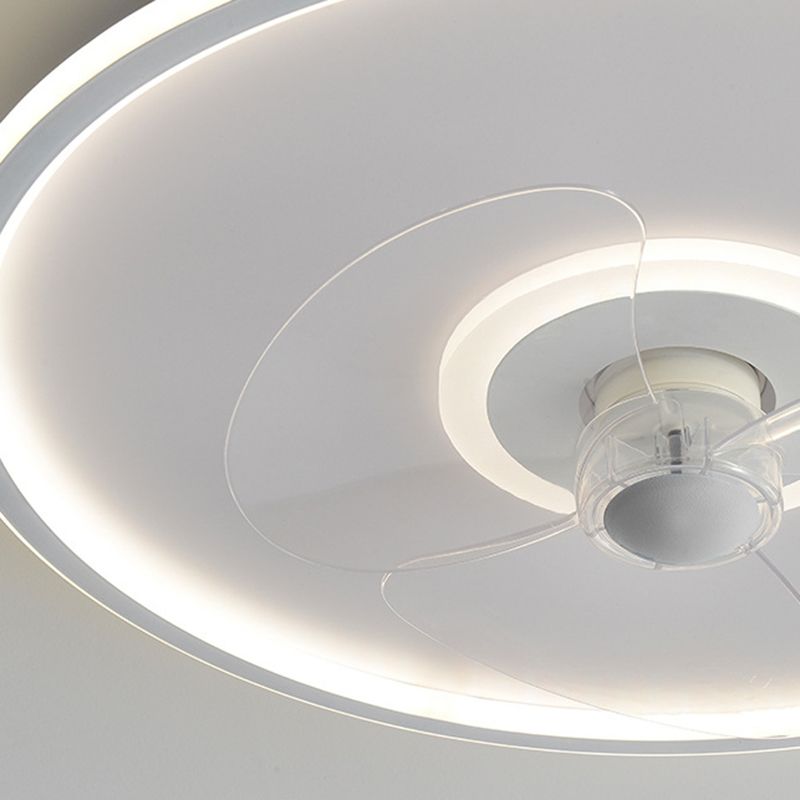 2 Light Ceiling Fan Light Modern Style Metal Ceiling Fan Light for Living Room