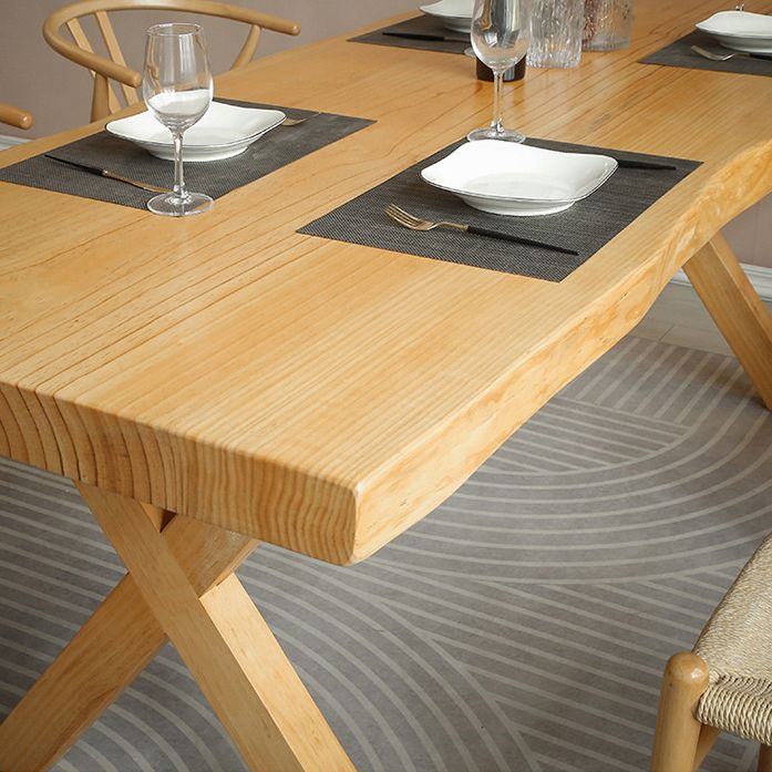 Modern Dining Set 1/2/5 Pcs Solid Wood Dining Table and Chairs