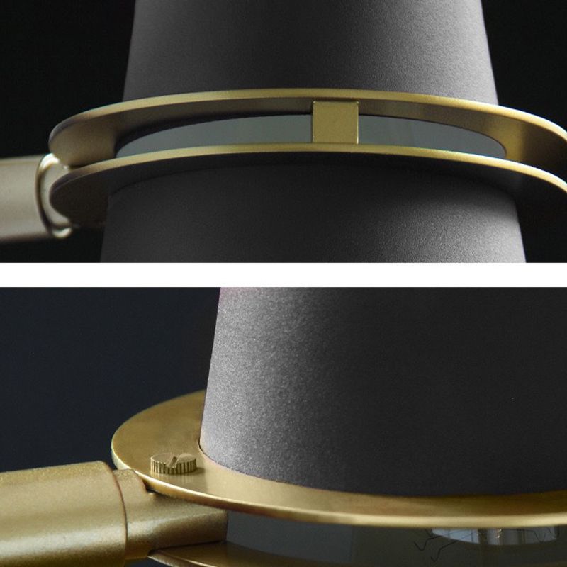 Modern Style Cone Shape Wall Sconce Metal 1 Light Sconces for Bathroom