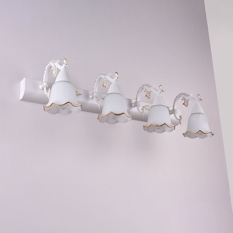 American Style Bell Shape Vanity Sconce Lights Glass Wall Mounted Vanity Lights