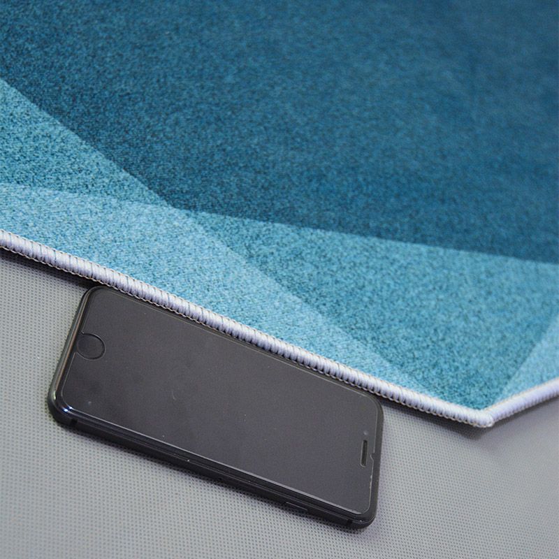 Modern Geometric Print Rug Multicolored Polyster Area Carpet Non-Slip Machine Washable Area Rug for Bedroom