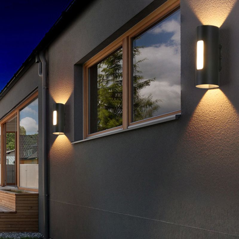 Cylinder Aluminum Wall Light Minimalism 2-light Wall Sconce for Hallway
