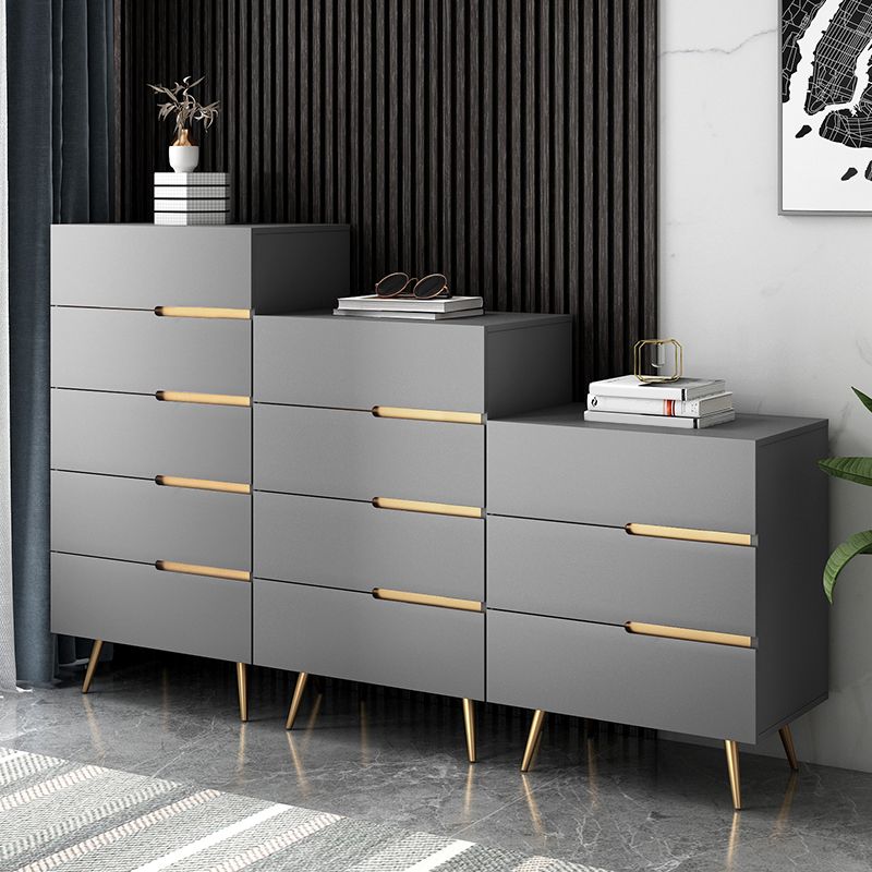 Manufactured Wood Dresser Glam Storage Chest with 3/4/5 Drawers