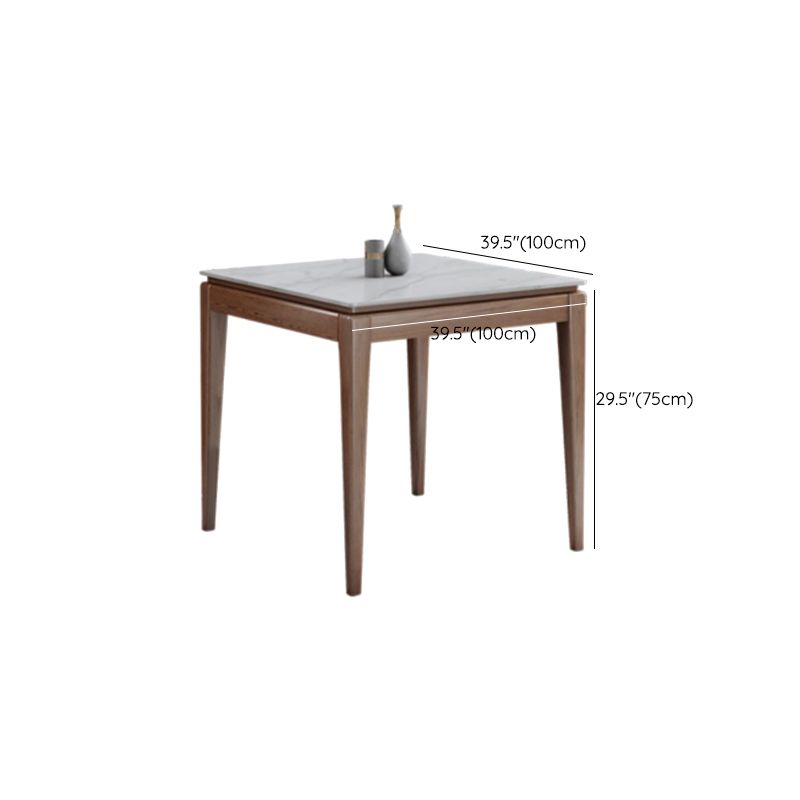 1/5 Pieces Modern Sintered Stone Top Square Dining Set for Home