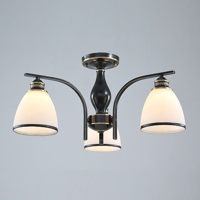 American Style Copper Ceiling Light Cylinder Shape Ceiling Lamp for Bedroom