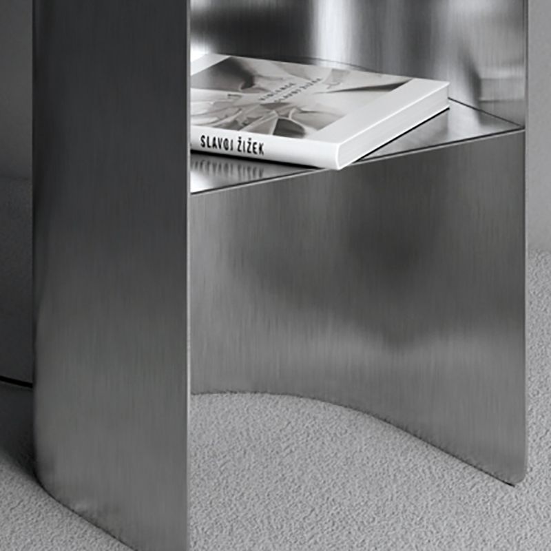 Mid-Century Modern Iron Coffee Table Pedestal Cocktail Table for Living Room