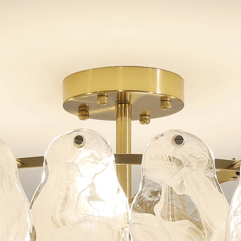 Multi Light Cylindrical Ceiling Lamp Modern Style Glass Ceiling Lighting for Living Room