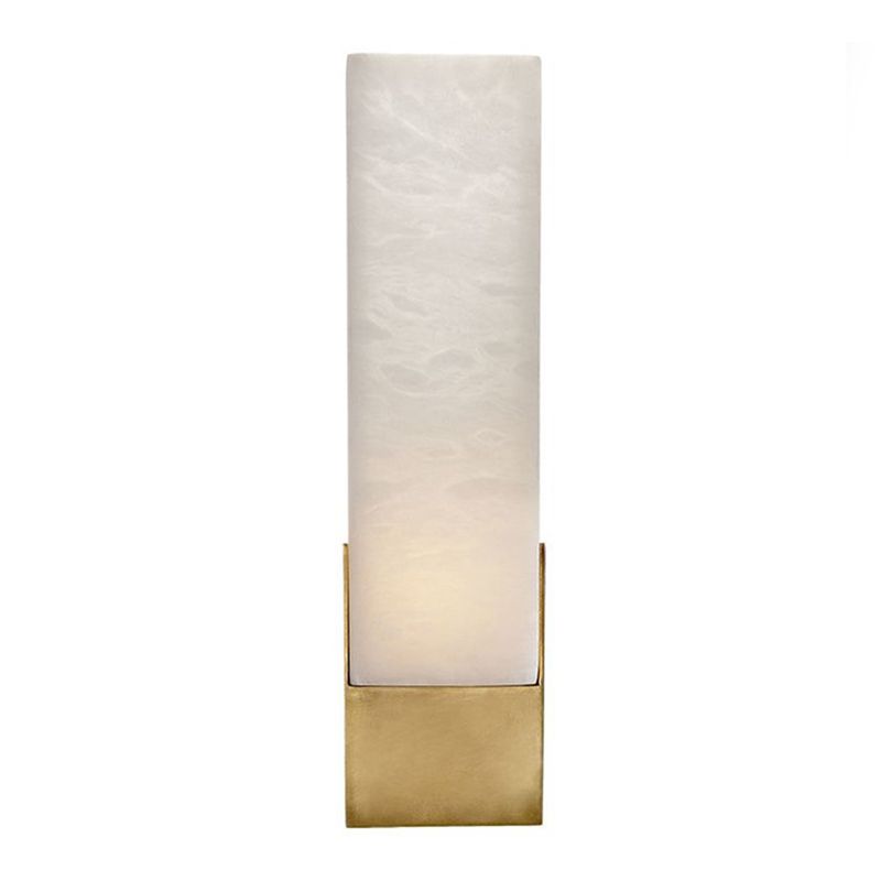 Modern Cuboid Sconce Light Fixture Stone 1-Light Wall Lights for Bedroom