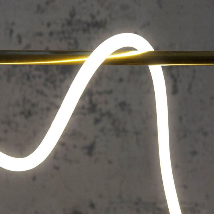 Linear Island Pendant Gold Modern Ceiling Pendant Light for Dining Room