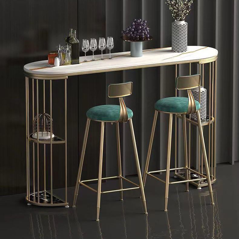 Contemporary Dining Stool Armless Bar Stools with Metal Base