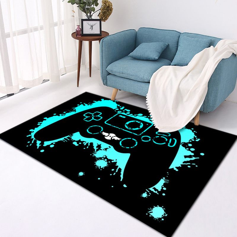 Minimalist Area Carpet Leisure Game Theme Rug Polyester Indoor Rug with Non-Slip Backing