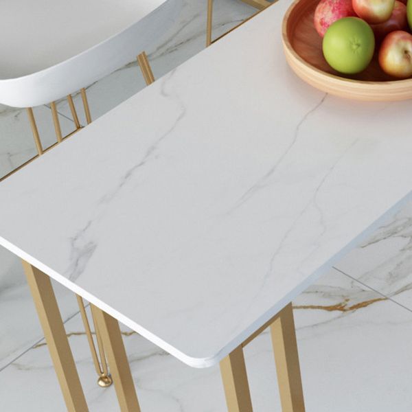 1/3 Pieces Pub Dining Set Glam Rectangular Table and Stool for Bar