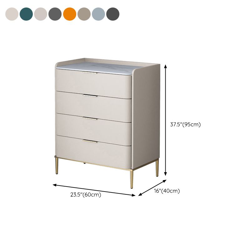 Glam Chest Bedroom Solid Wood Vertical Storage Chest with Drawers
