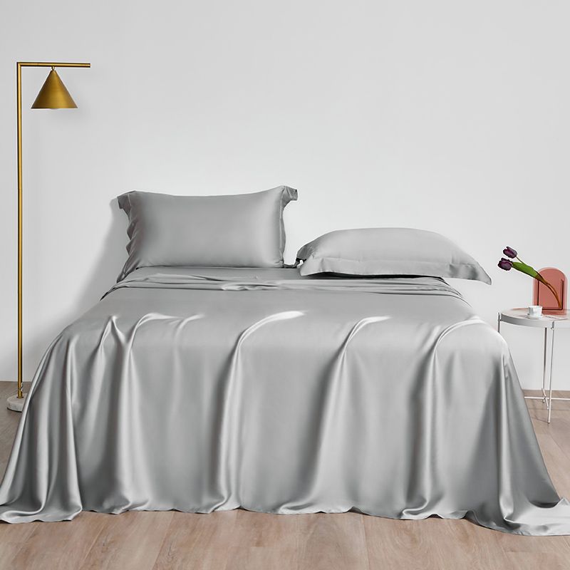 Modern Bed Sheet Solid Color Breathable Skin-friendly Ben Sheet Set