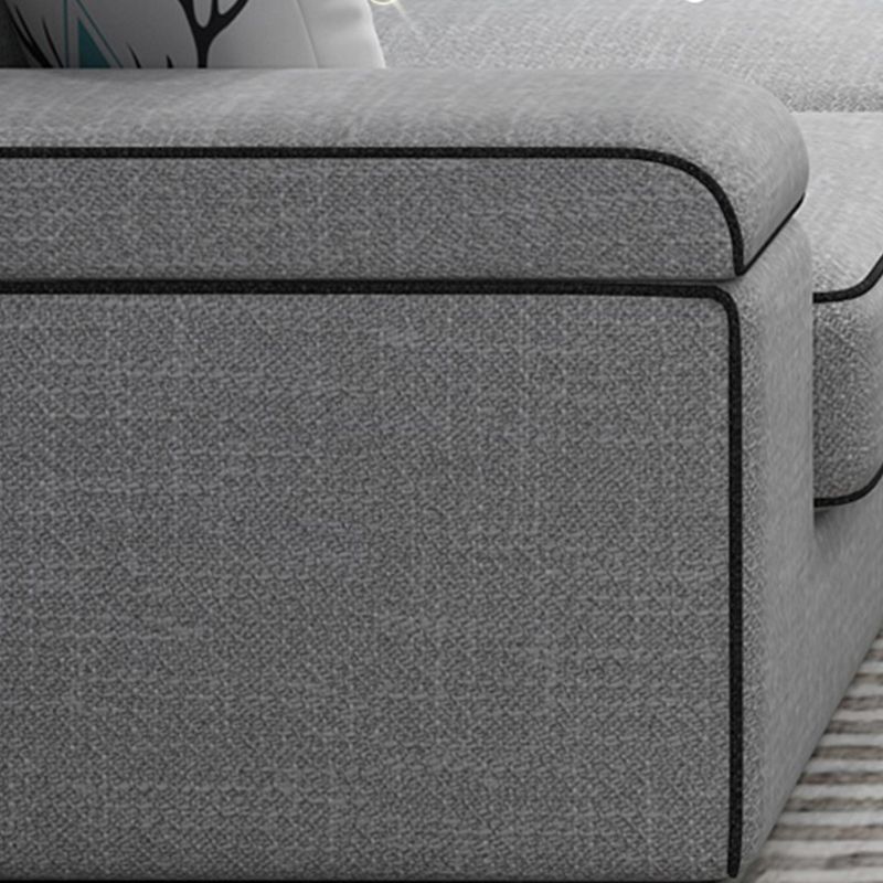 Storage Faux Leather Sectionals with Pillow Top Arm for 4 People