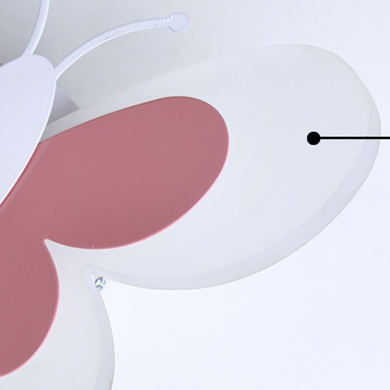 Modern Style Butterfly Shape Wall Sconce Metal 1 Light Wall Light for Bedroom