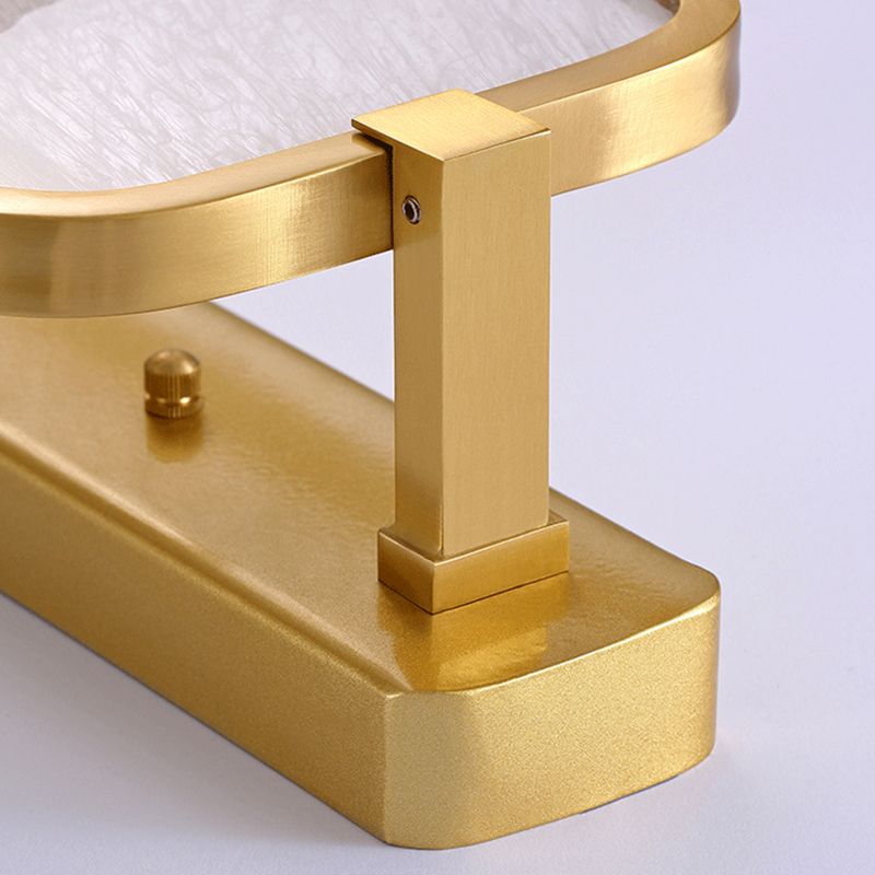 Luce da parete di rame rettangolare contemporanea a parete a 1 luci per camera da letto