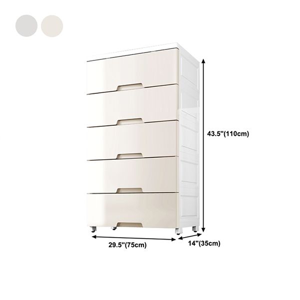 Lingerie Chest Contemporary Plastic Chest with Drawers for Bedroom