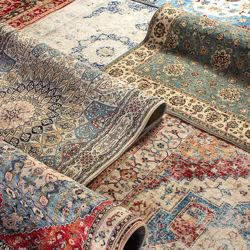 Shabby Chic Indoor Rug Distressed Victorian Carpet Polypropylene Easy Care Rug for Home Decoration
