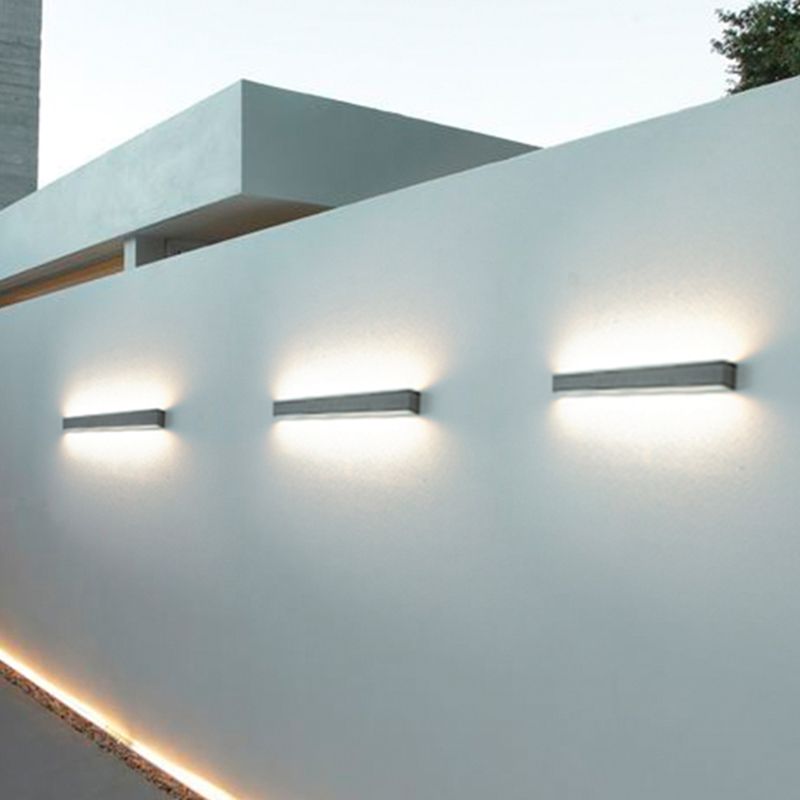 Iluminación moderna de pared de metal LED Rectangular Rectangular LED de 1 luces