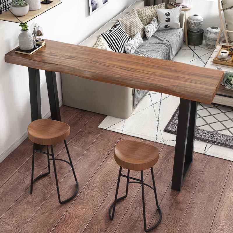 Living Room Solid Wood Counter Wine Table Sled Modern Natural Bar Height Pub Table