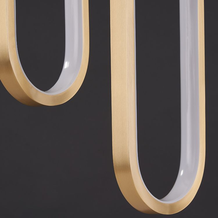 Minimalist LED Hanging Ceiling Light Aluminum 1-Light Linear Ceiling Pendant Light