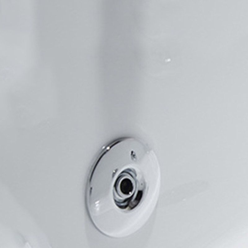 Modern Acrylic Rectangular Bath Tub White Whirlpool Freestanding Bathtub