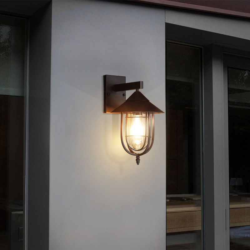 1 Light Geometric Wall Mounted Lamps Industrial Metal Wall Mount Lamp