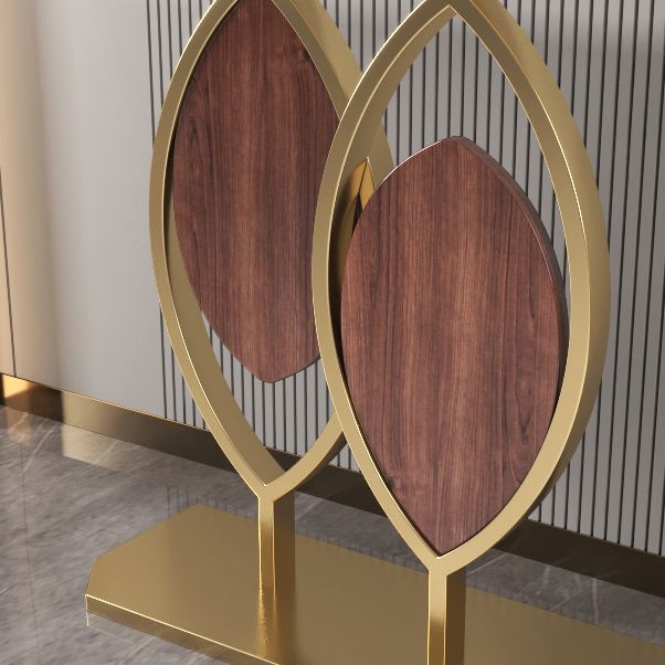 Glam Half Moon Console Sofa Table Antique Finish Console Accent Table