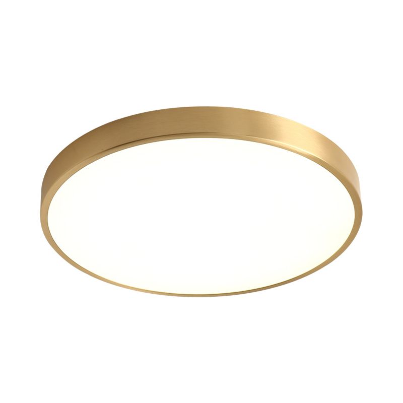 Vierkant/rond metalen inbouw moderne LED-messing plafondlamp voor slaapkamer