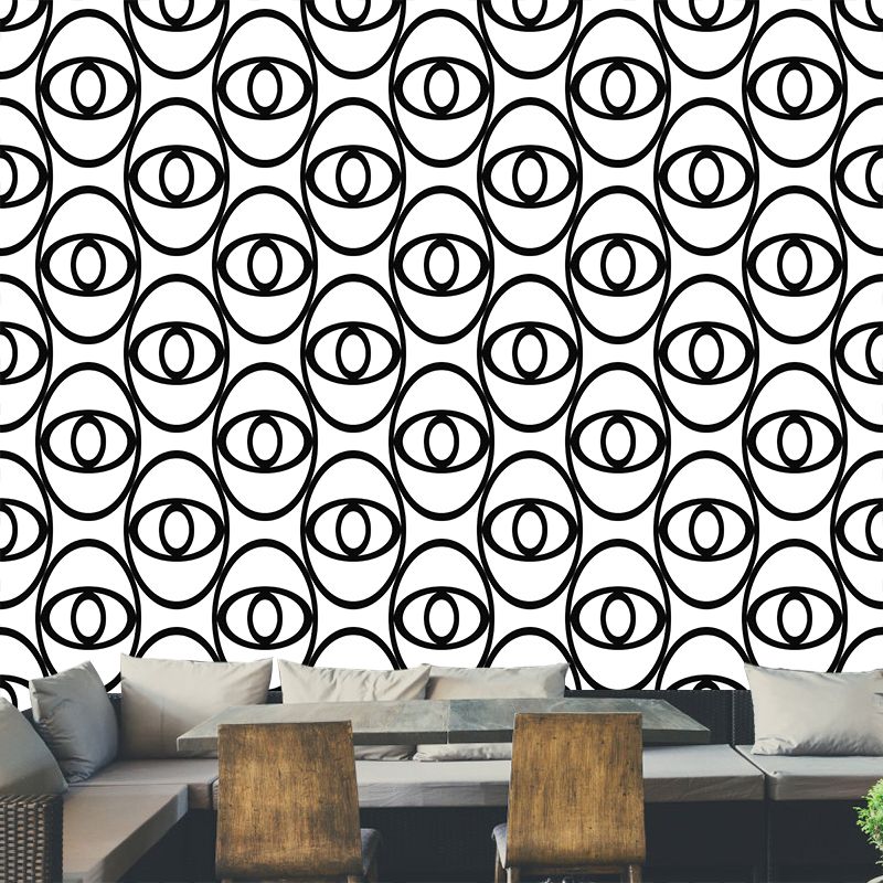 Illustration Geometry Mural Wallpaper Mildew Resistant Wall Covering for House Interior