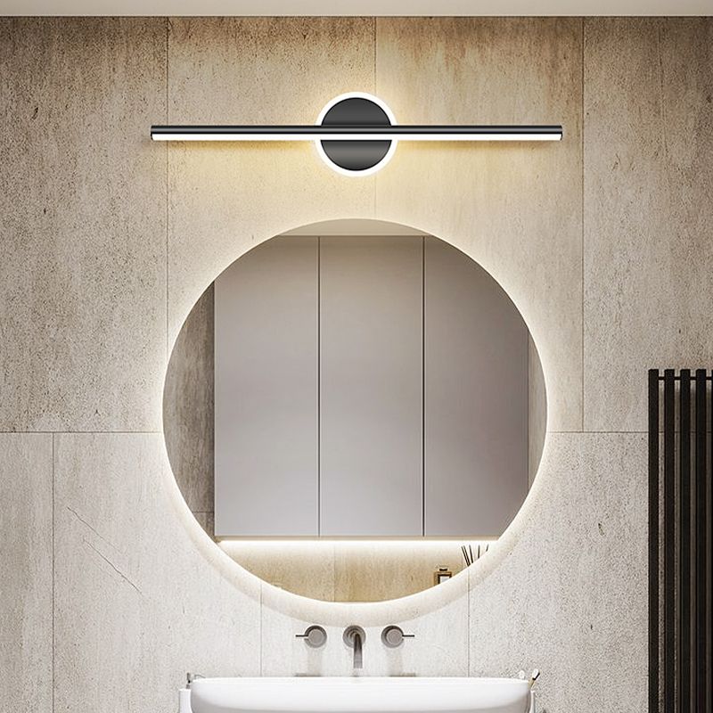 Style moderne de forme linéaire applique en métal métal 2 lumineux légers lumière pour salle de bain