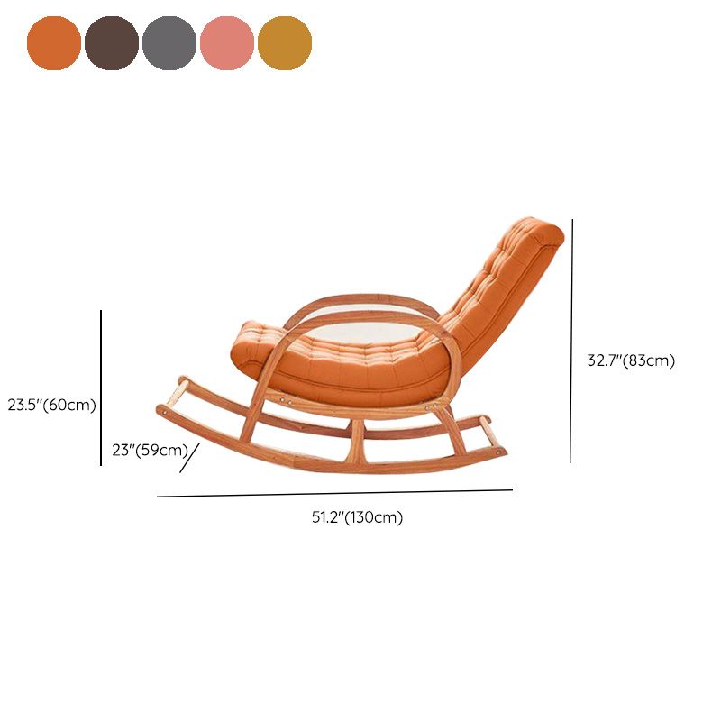 Modern Style Sofa Rocking Chair Wooden Rocking Chair for Living Room and Bedroom