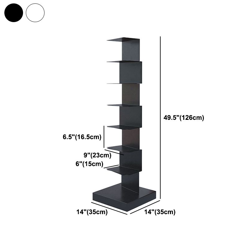 Closed Back Bookshelf Contemporary Style Invisible Bookcase for Study Room