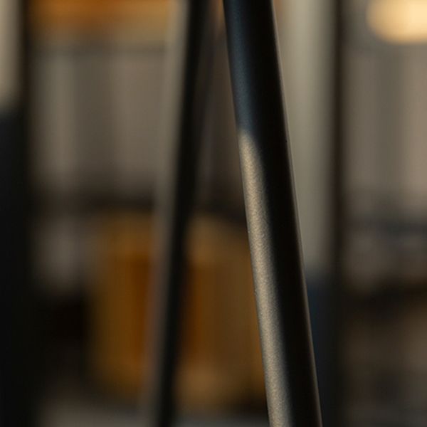 Modern Contoured Seat Pine Solid Wood Bar Stool with Iron Base