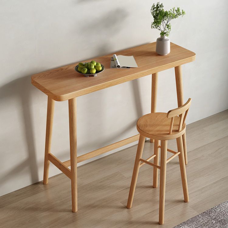 Modern Style Rectangle Bar Table 1/2/3 Pieces Pine Solid Wood Counter Table