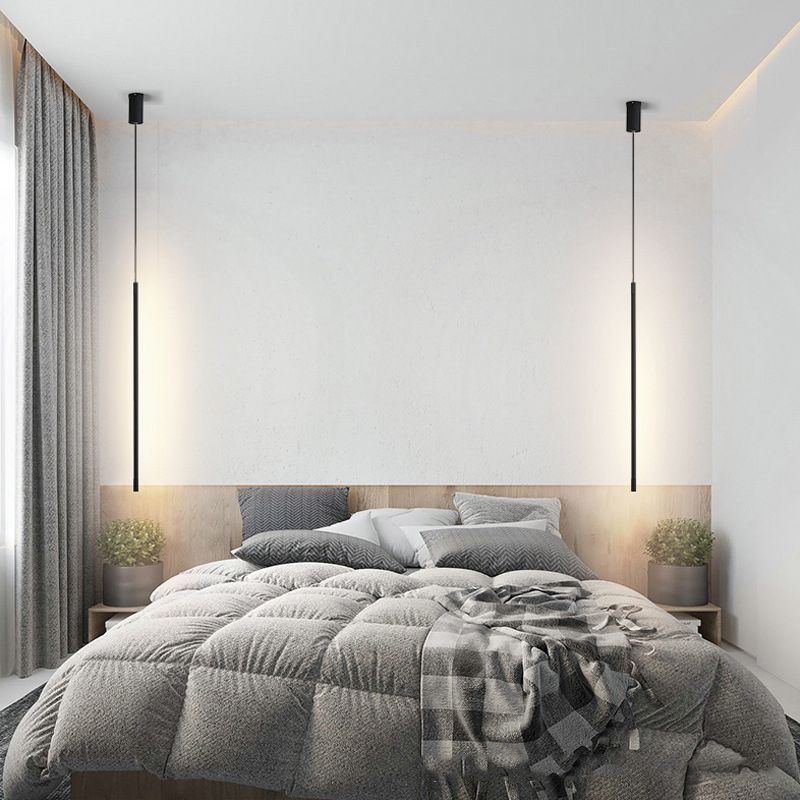 Metal Linear Hanging Lights Modern Style 1 Light Hanging Mount Fixture
