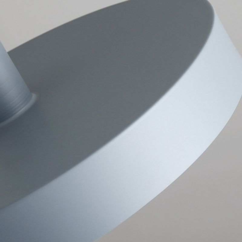 Modern Nordic Macaron Hanging Lamp Wooden Barn Single Pendant Light with Metal Shade