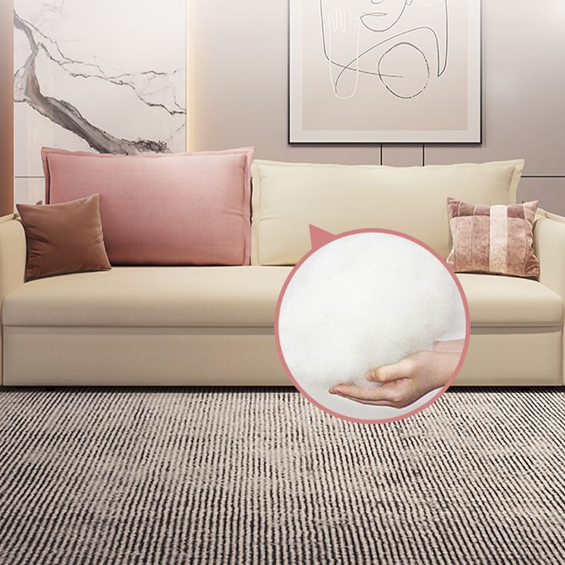 White and Pink Convertible Settee Loveseat Square Arm Standard Bed Settee