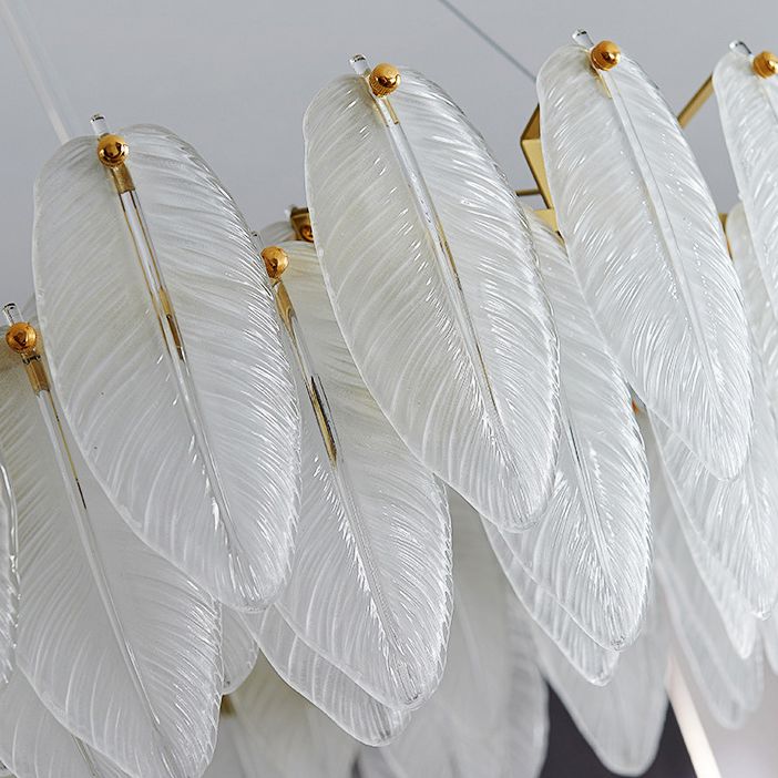 Circle Chandelier Light Fixture Designer Modern Simplicity Glass Pendant Lighting for Restaurant