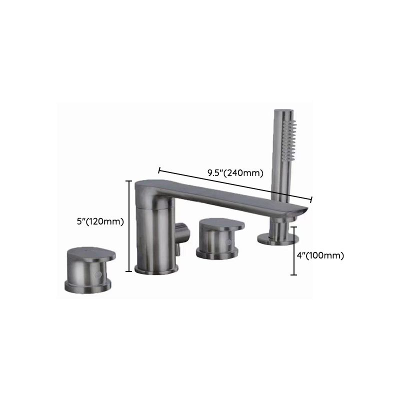 Modern Swivel Bath Faucet Solid Color Deck-Mount Bathroom Faucet