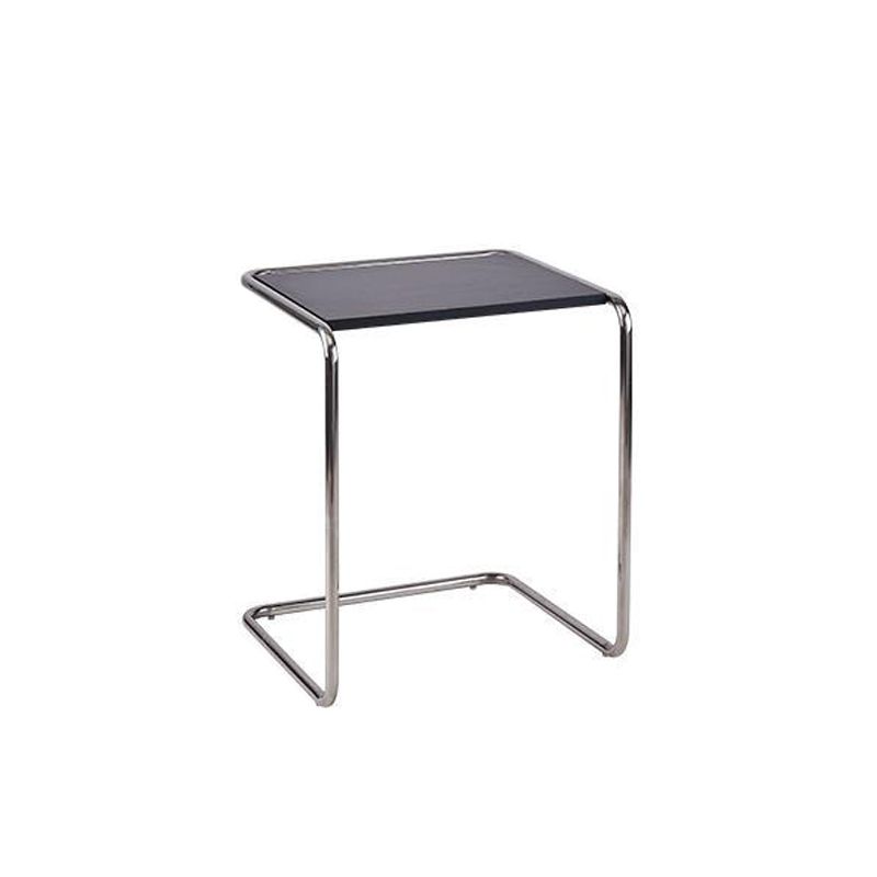 Modernistic Corner Table Wooden Rectangular Top C Base Side Table