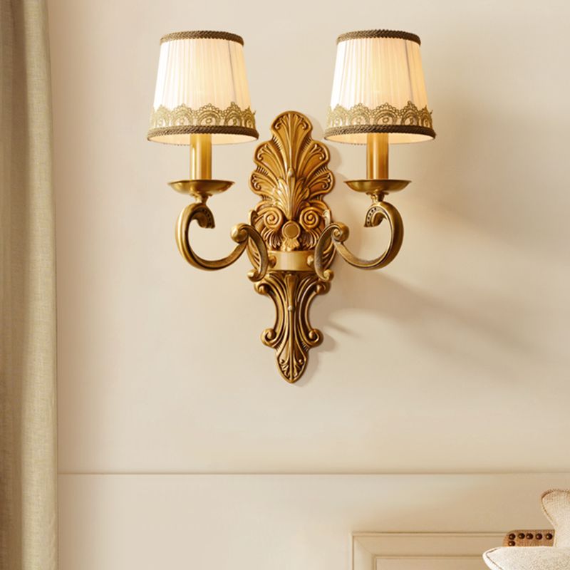 American Style Copper Vanity Light Cylinder Shape Vanity Lamp for Shower Room