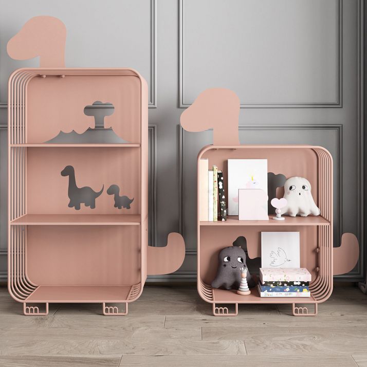 Modern Style Bookshelf Standard Closed Back Iron Bookcase for Home