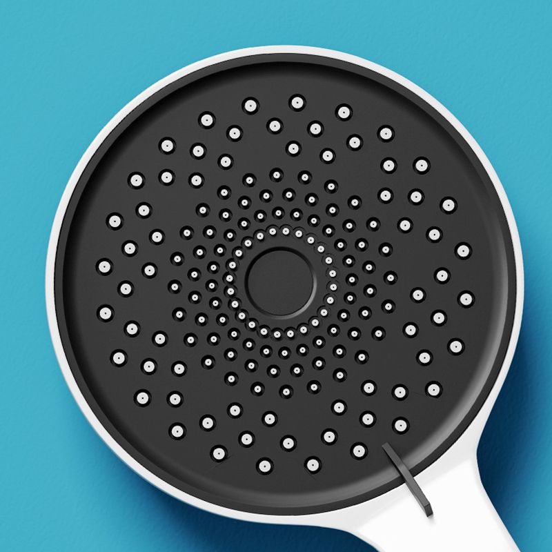 White Round Metal Shower Faucet Valve Included Shower Head Shower on Wall