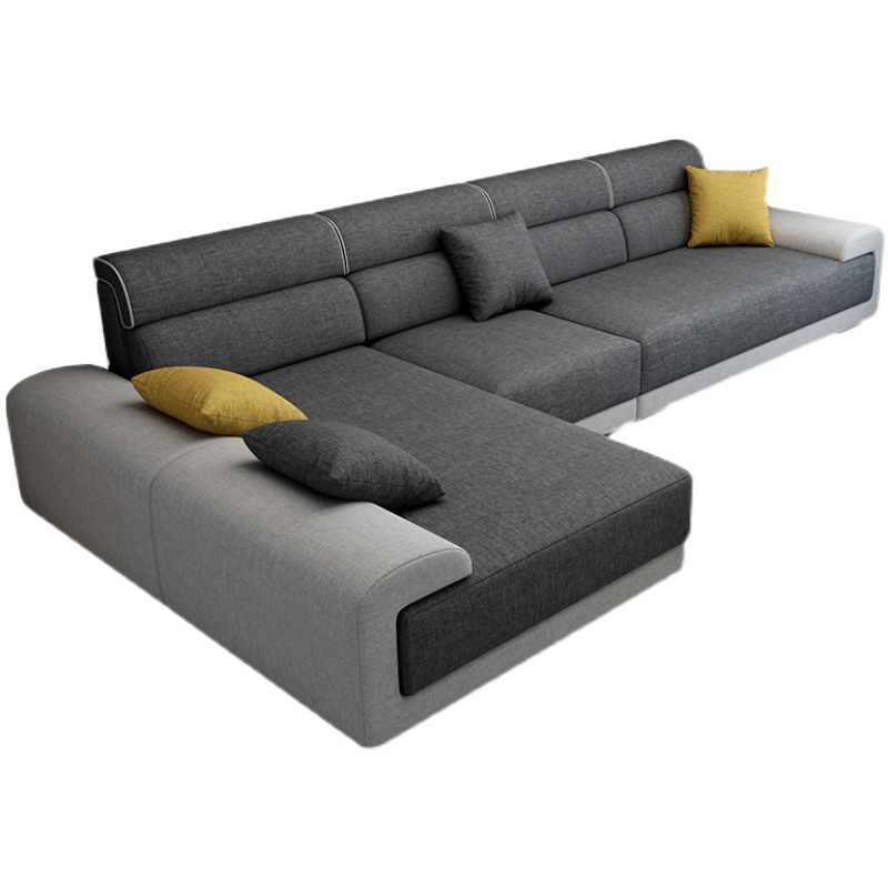 Scandinavian L-Shape Sofa Left Hand Facing Sectional for Apartment
