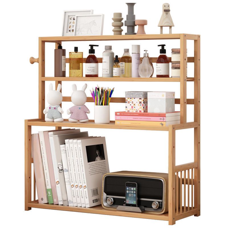 Contemporary Bamboo Bookcase 9-inch Wide Home Standard Bookshelf