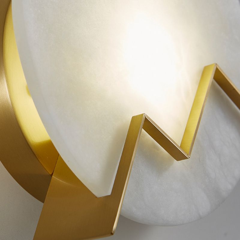 Single Golden Contemporary Shaded LED Metallic Wall Mounted for Bedroom