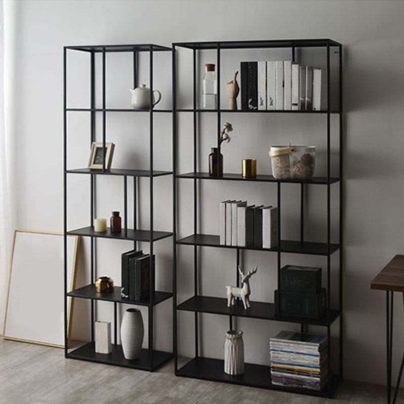 Modern Style Bookcase Open Back Metal Bookshelf for Home Office
