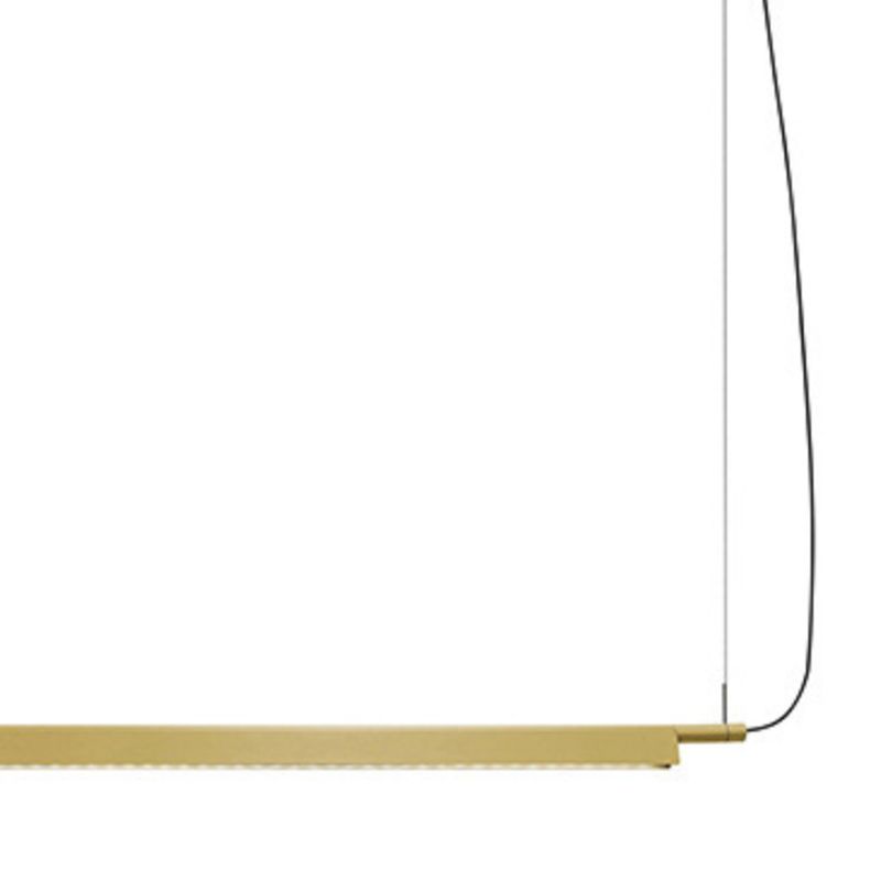 Black / Gold Linear Kitchen Island Fixture Minimalist Metal Ceiling Pendant